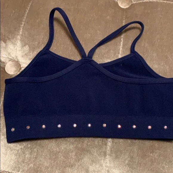 Kurve navy blue sports bra, crystals, one size - Picture 3 of 4